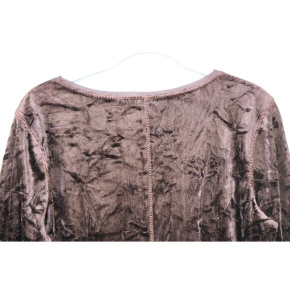 Simply Vera Wang Brown Velvet Long Sleeve Tunic-Size Medium-Soft-Washable - Picture 11 of 11